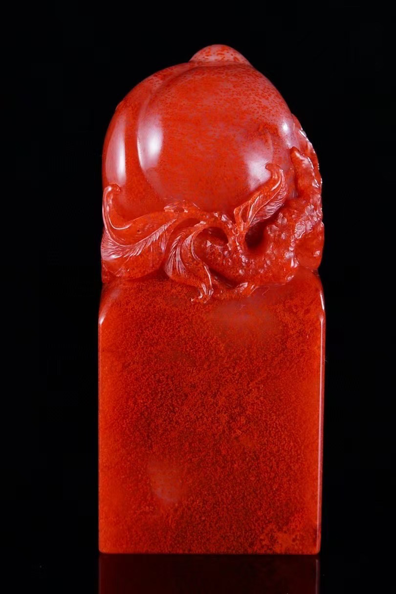 2015年中国福建/精品コレクション級/寿山石印章寿桃福寿綿長金石篆刻